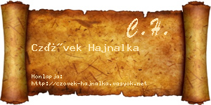 Czövek Hajnalka névjegykártya